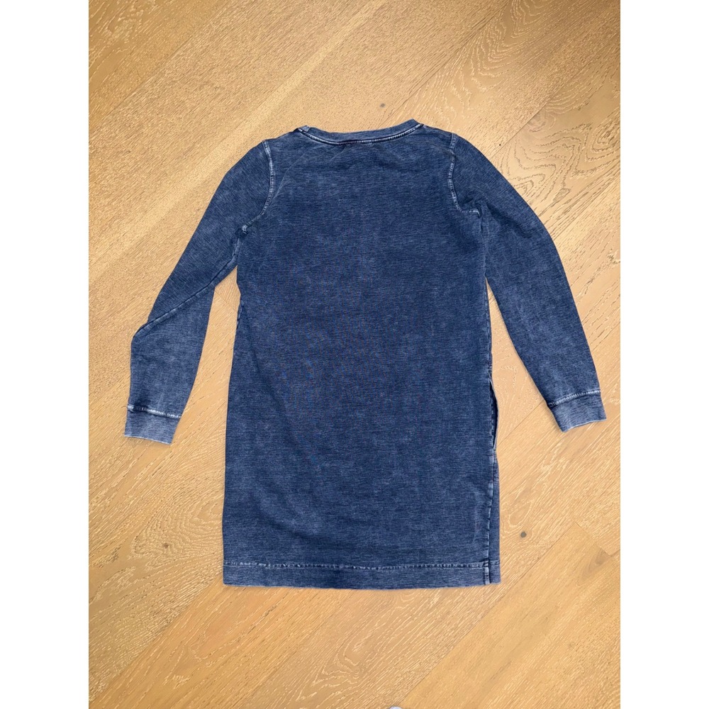 Jane and Delancey Blue Acid Wash Long Sleeve Sweatshirt Dress with Pockets Small - Picture 5 of 5